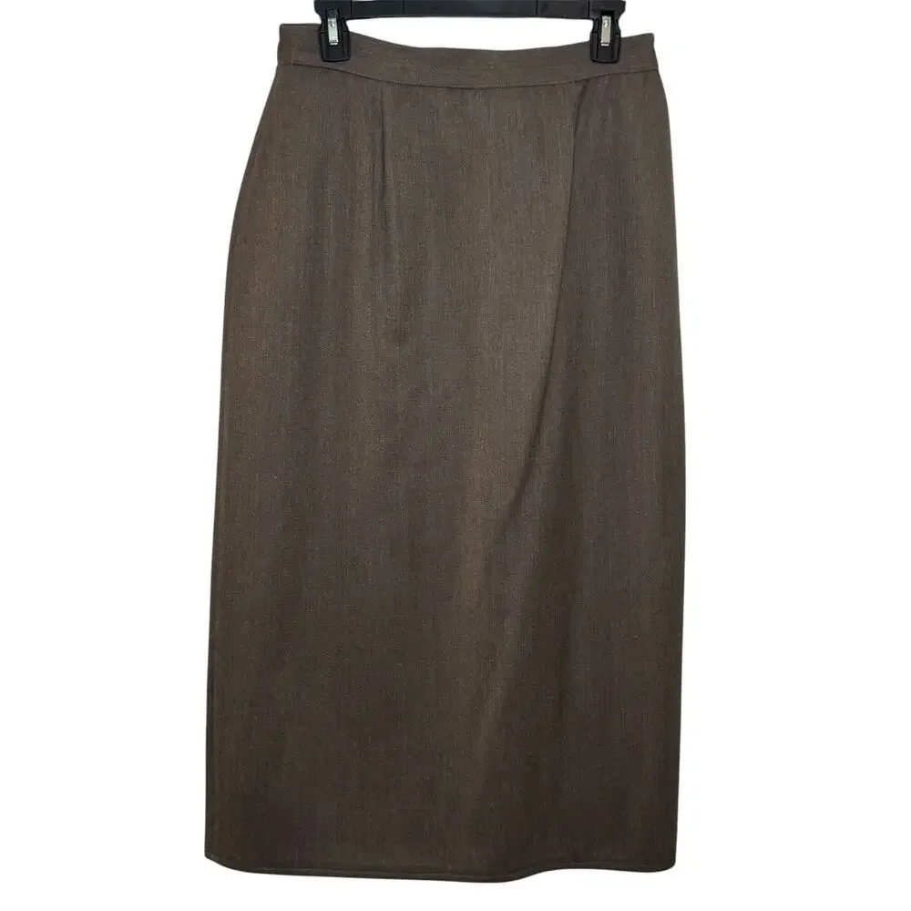 Vtg Mariano Rubinacci 100% Wool Made in Italy For Louis for Women Pencil Skirt